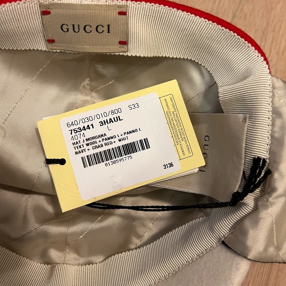 BNWT Gucci Kids Morgana Logo Plaque Hat - Picture 6 of 9